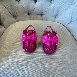 Mini Melissa Barbie Pink Girl Sandals